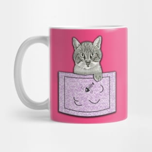 Cat Thief in Pocket! Pencil Drawing Edition 3 Mug